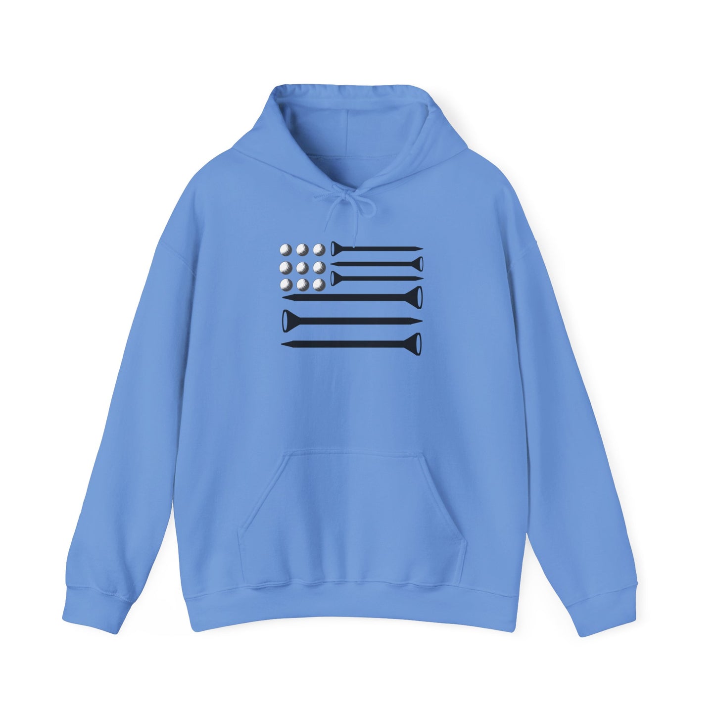 Hooded Sweatshirt Golf American Flag Design