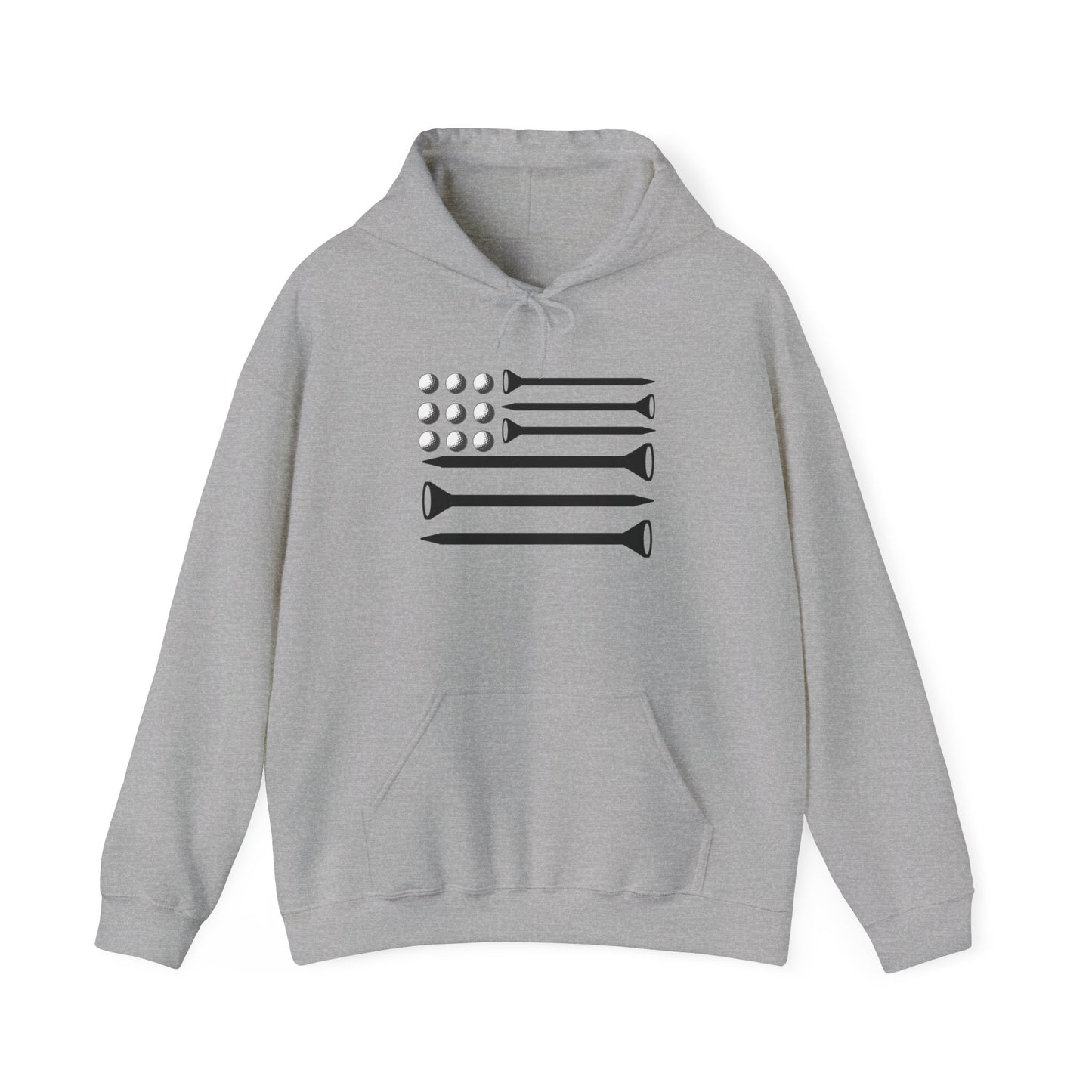 Hooded Sweatshirt Golf American Flag Design