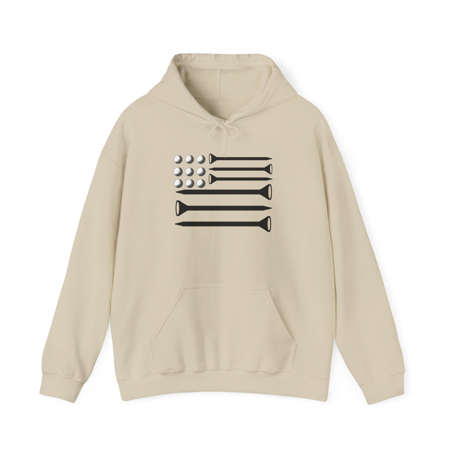 Hooded Sweatshirt Golf American Flag Design